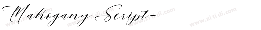 Mahogany Script字体转换 Mahogany Script字体转换